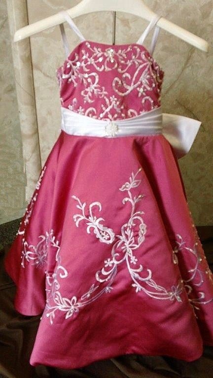 watermelon and white mini gown